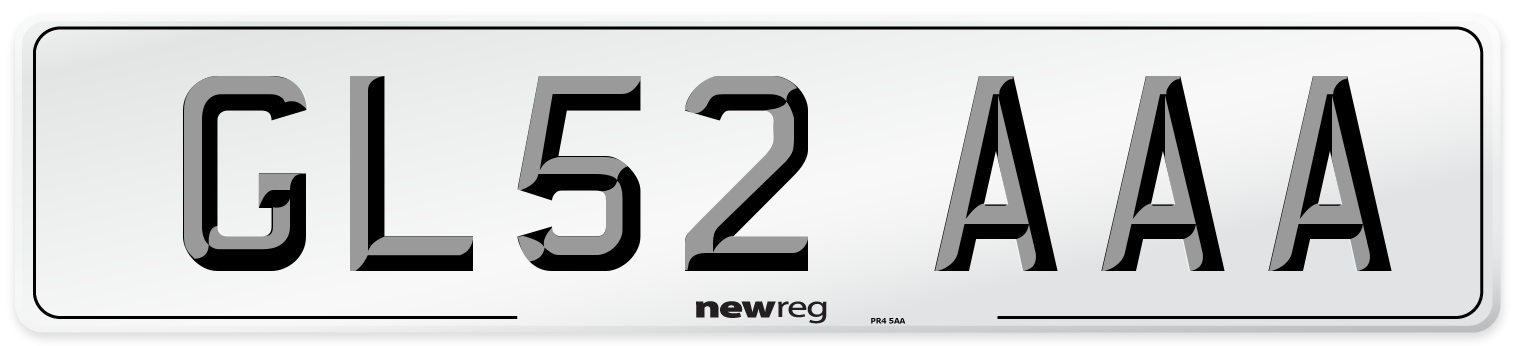 GL52 AAA Number Plate from New Reg
